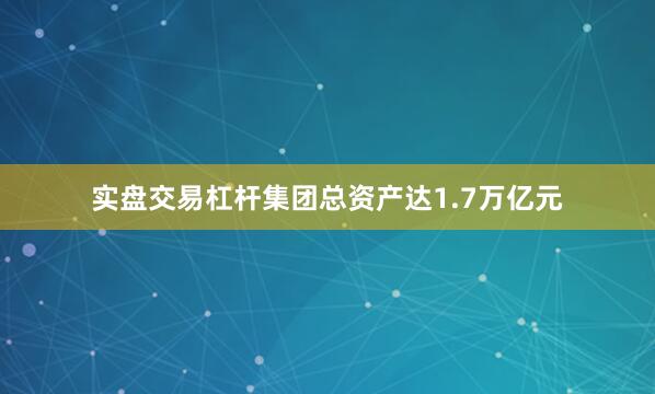 实盘交易杠杆集团总资产达1.7万亿元